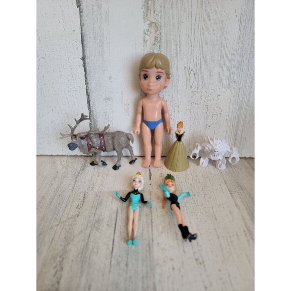 Frozen Kristoff young Anna Elsa princess sven set toy figure - Picture 2 of 8